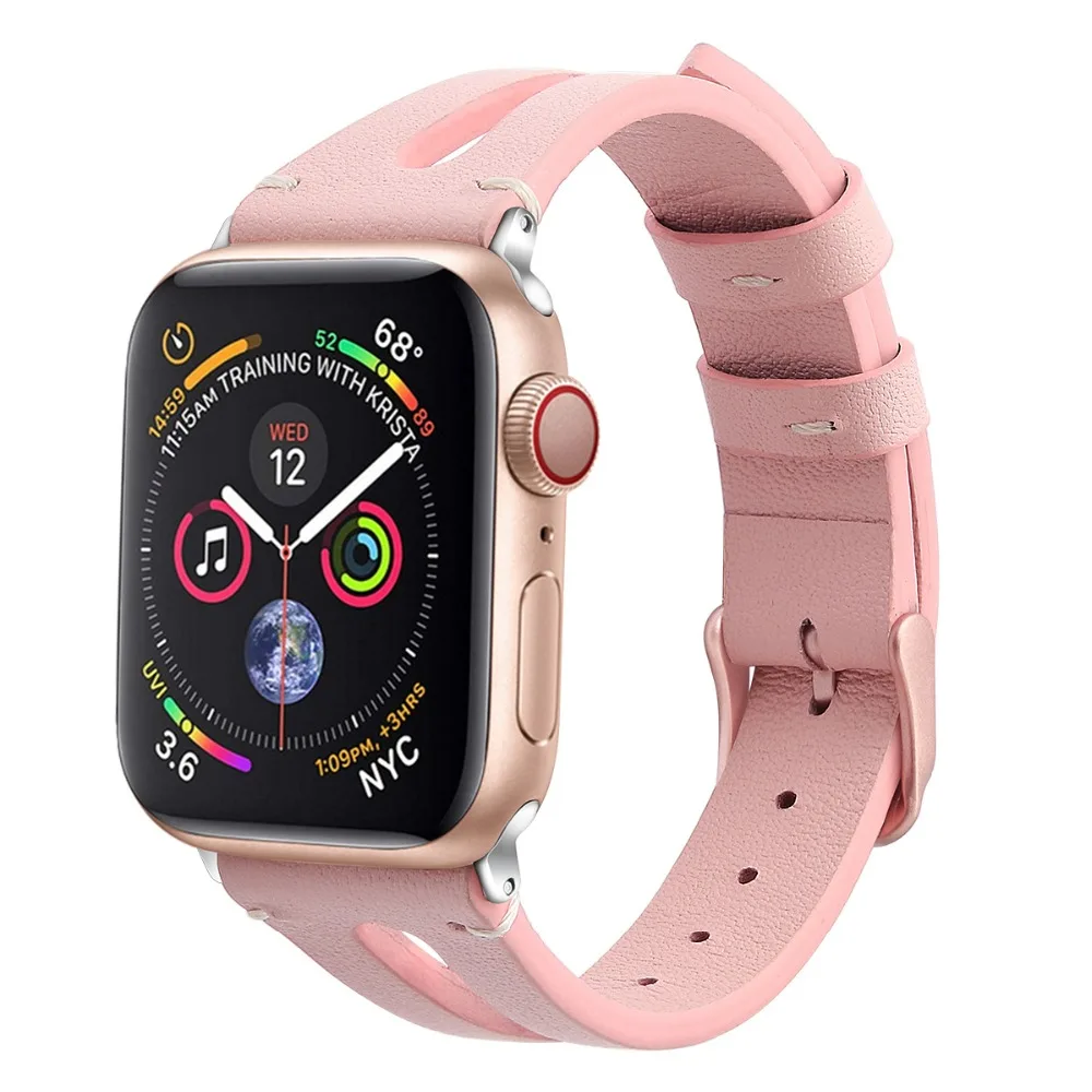 Кожаный ремешок для iWatch Series 4 3 2 браслет Apple Watch кожаный 38 мм 42 из натуральной кожи