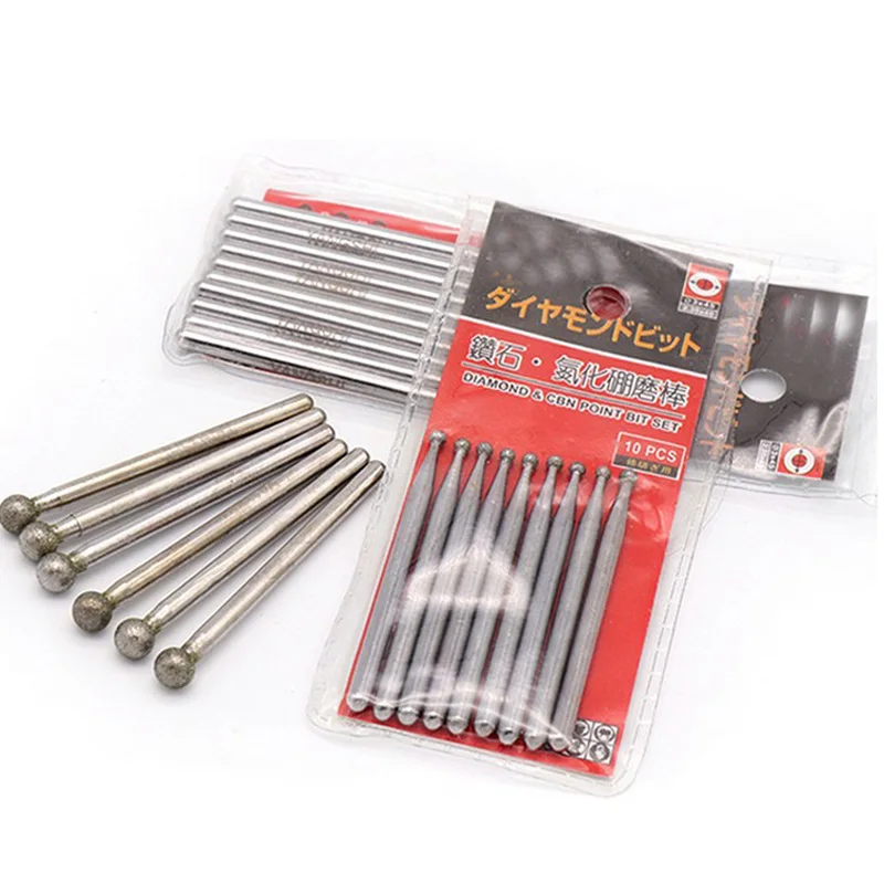 10 шт. алмазная шлифовальная игла 1-6 мм |