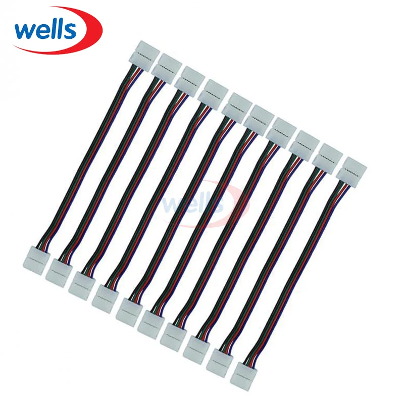 100 шт./лот 4 контактный разъем RGB двойной для ленты|rgb connector|strip connector4pin rgb connector |