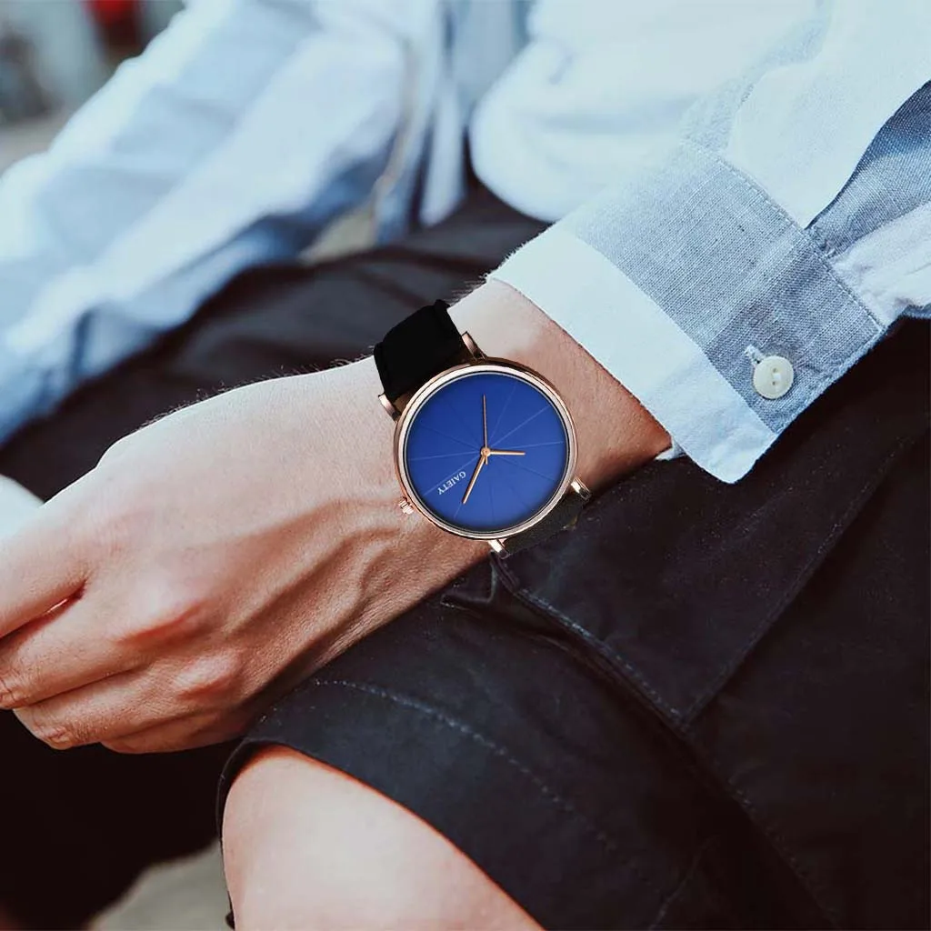New Watches Men Fashion Casual Unobtrusive Simple Single Business Leather Band Watch Quartz Relogio Luxury Wristwatches