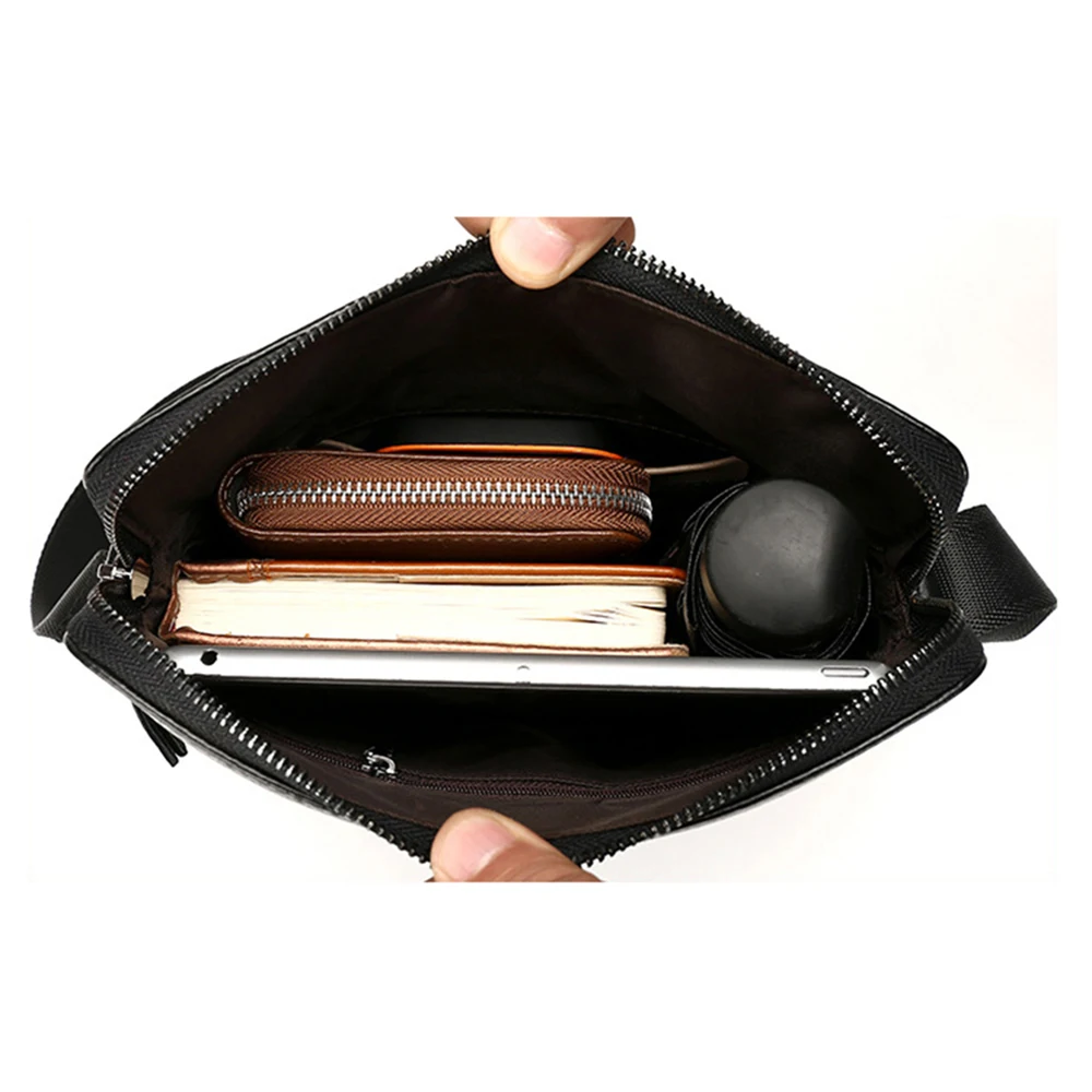 Men's Fashion Leather Crossbody bag Messenger Bag Shoulder Business Flap Small natural for men |