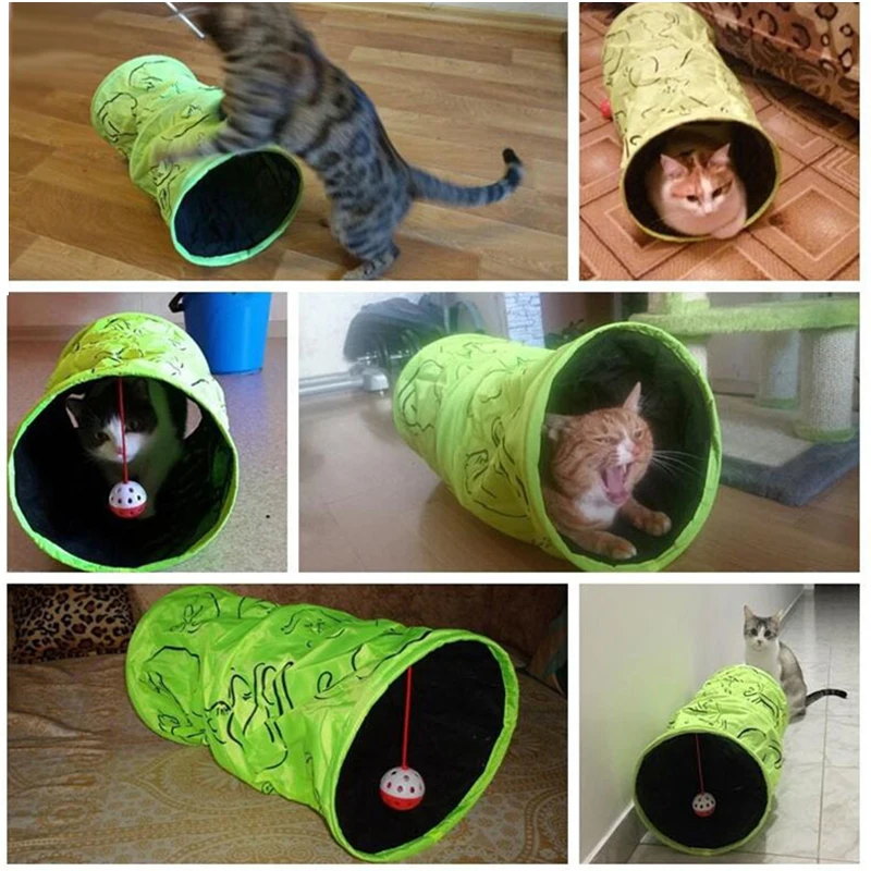 Yvyoo Кошка Туннель сложенный Крытый открытый pet Товары для кошек обучение игрушка котенок кролик туннель игрушка с мячом забавный кот туннель дом Игрушечные лошадки