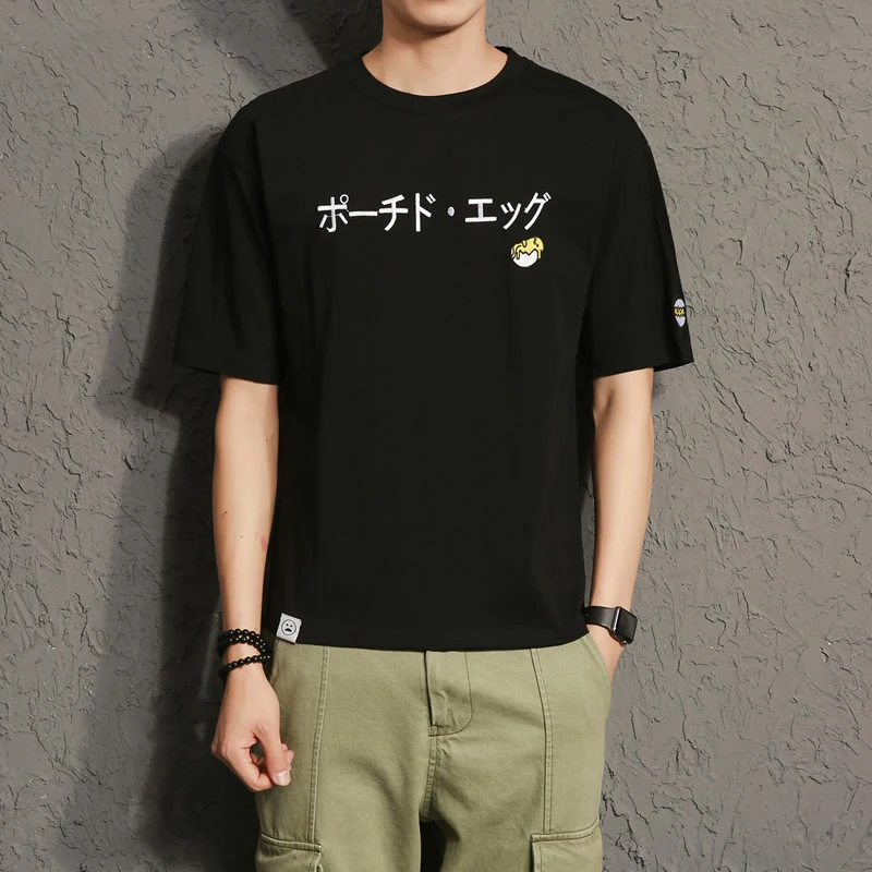 Однотонные мужские хлопок короткий рукав Фитнес Футболка Большой размер