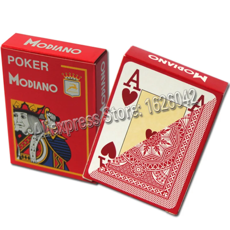 XF Modiano итальянская игра в покер игральные карты Red Poker Jumbo Index одна карта колода 100%