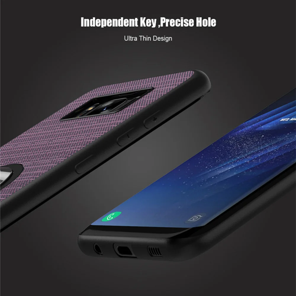 KISSCASE Роскошный чехол-кольцо для Samsung Galaxy S8 автомобильный держатель чехол S7 Edge Plus A7