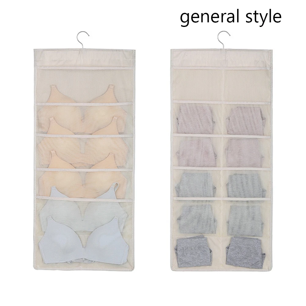 beige 40x80cm LASPERAL многофункциональная высококачественная ткань Оксфорд нижнее белье бюстгальтер висячая двухсторонняя Ткань сумка для хранения Сортировка Вешалка Органайзер - Цвет: beige 40x80cm