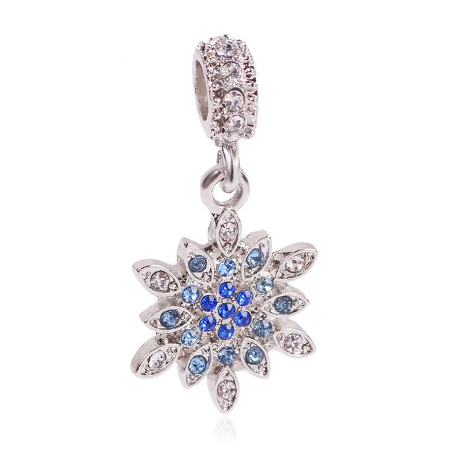 B074 Dodocharms бисер Подходит Pandora прекрасный подарок для девочки Микки серебряный цвет четырехлистный клевер кулон подарок мишка - Цвет: B074