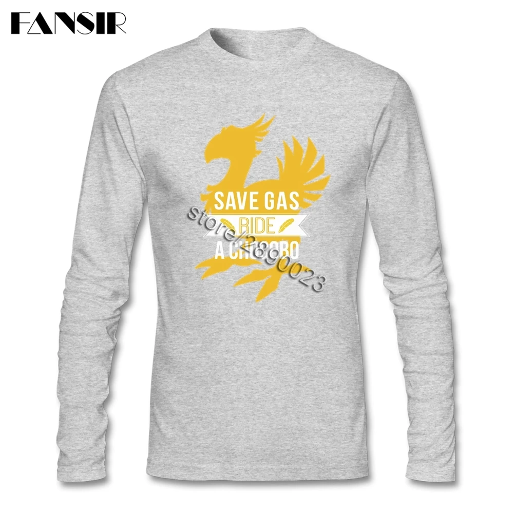 Экономии топлива ездить Chocobo футболка Для мужчин с длинными рукавами Одежда для