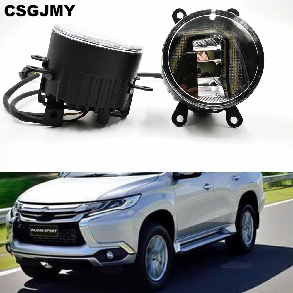 3-в-1 функции для Mitsubishi Montero Sport 2013-2018 DRL Дневной светильник проектор