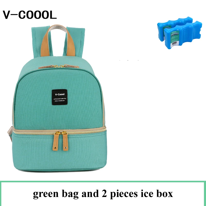 green and ice box V-COOOL изолированная сумка для детской бутылочки для беременных Кормление молока свежее хранение кормящих подгузников сумки терморюкзак DCO - Цвет: green and ice box