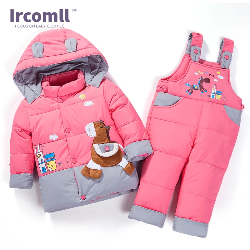 Детский комплект одежды для мальчиков и девочек теплая пуховая куртка