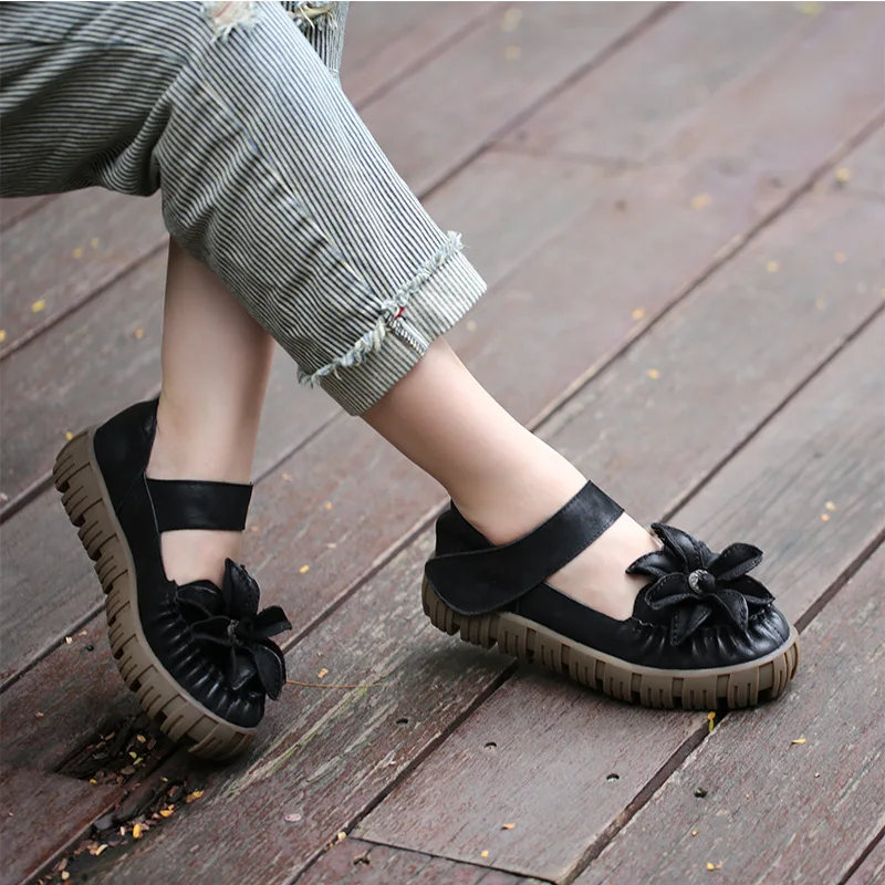 Женские туфли ручной работы VALLU повседневные из натуральной кожи на плоской