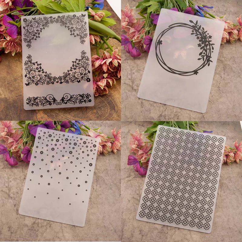 

Dolce Vita Flower Embossing folders Watering Plastic Embossing Folder For Scrapbooking DIY Paper Craft/Card Making Decoration
