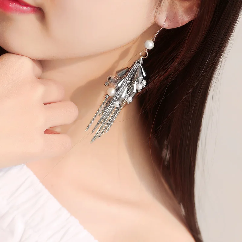Народном стиле серьги долго кисточкой бахромой ручной работы boho ювелирных