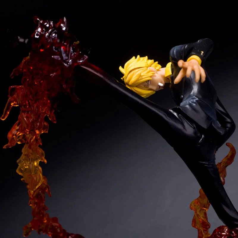 Аниме One Piece Sanji кукла черная нога огненная битва Версия в штучной упаковке ПВХ