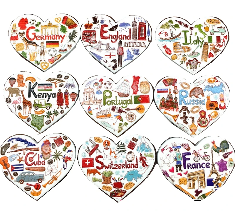 

Магнитные дорожные сувениры для холодильника, Франция, Германия, Италия, домашний декор, магнитные наклейки для холодильника
