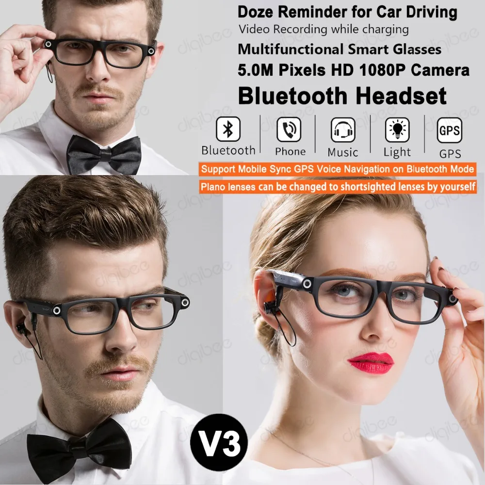 Уличная спортивная Цифровая Bluetooth гарнитура умные солнцезащитные очки