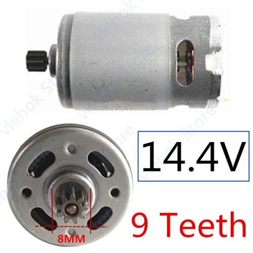 9Teeth 14.4V 8MM 9 т 11 зубов 13 зубов 14 зубов 15 зубов RS550 10,8 в 12 В 14,4 в 18 в для BOSCH DeWALT HITACHI MAKITA METABO Milwaukee Hilti Ryobi мотор - Цвет: 9Teeth 14.4V 8MM