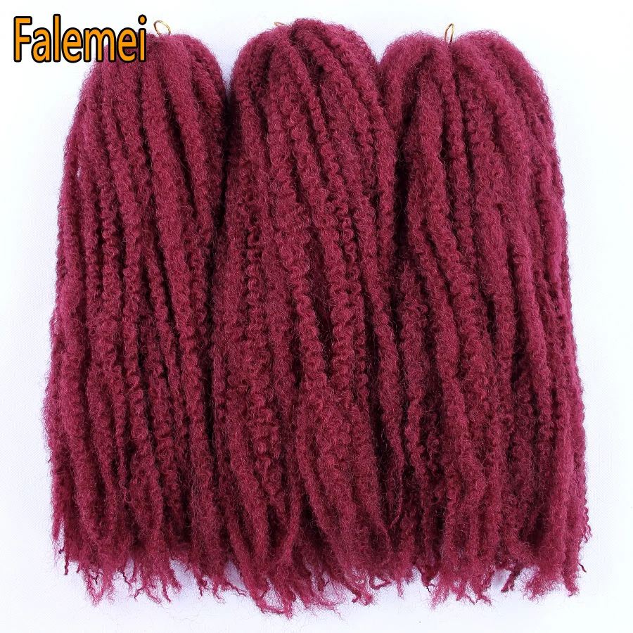 FALEMEI афро курчавые косички для волос Марли 20 корней 100 г/упак. плетеные косы Омбре волосы удлиняющие синтетические крючком плетеные волосы