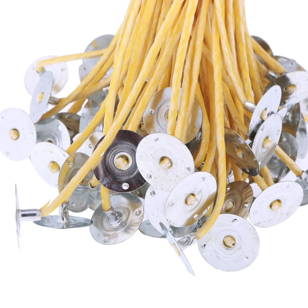 50X пчелиный воск свечи фитили ядро с устойчивыми 20 см для свечей делая