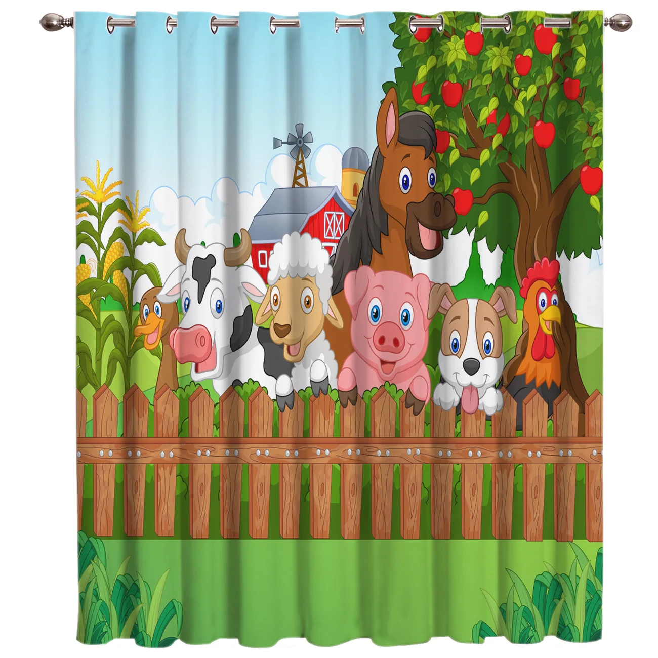 Шторы с мультяшными животными в зоопарке большие окна занавески для гостиной