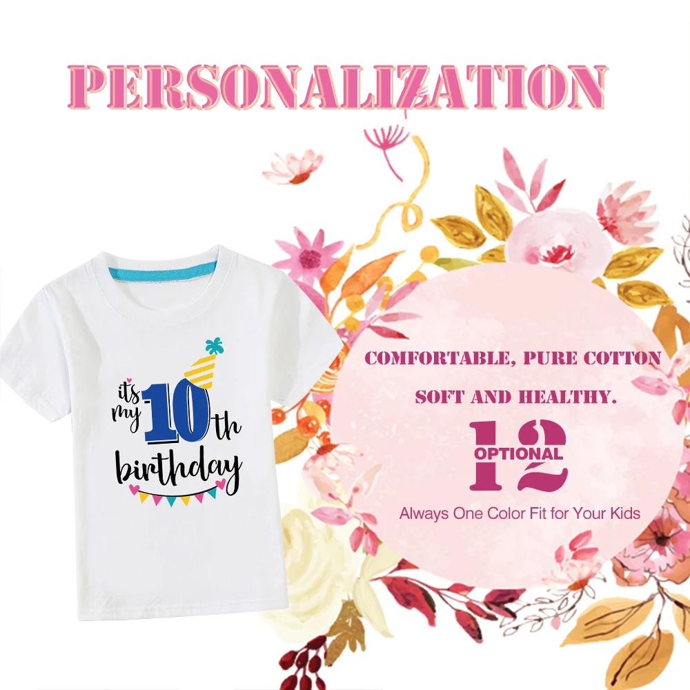 Boys Birthday Shirts 4 Years Summer Cotton T Shirt For Boys Kids Fashion Kids Clothes Cotton Children Clothes Kids White Shirt