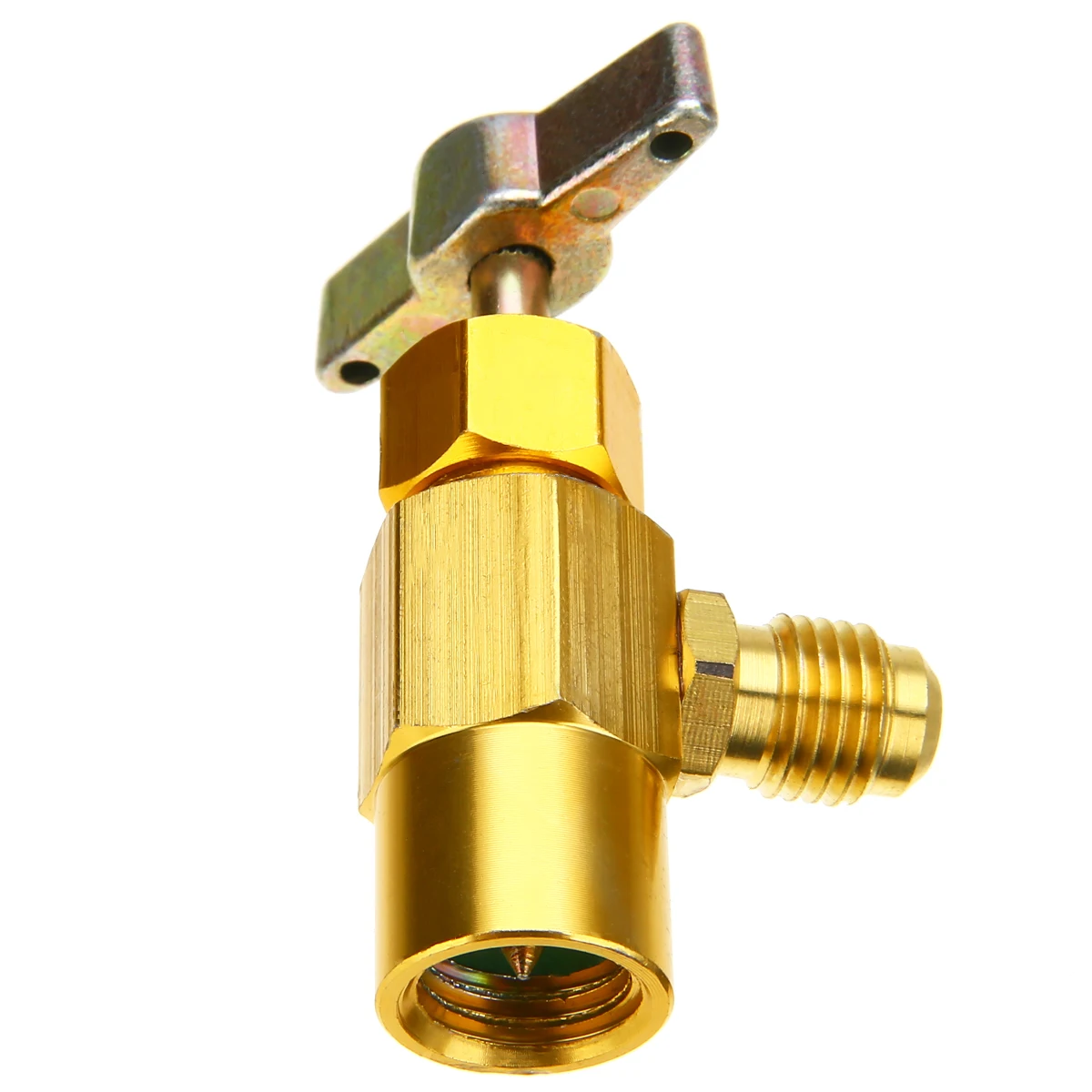 

Metal Refrigerant Tap 60x35mm AC R-134a Refrigerant Tap Can Dispensing 1/2" ACME Thread Valve M16 Thread