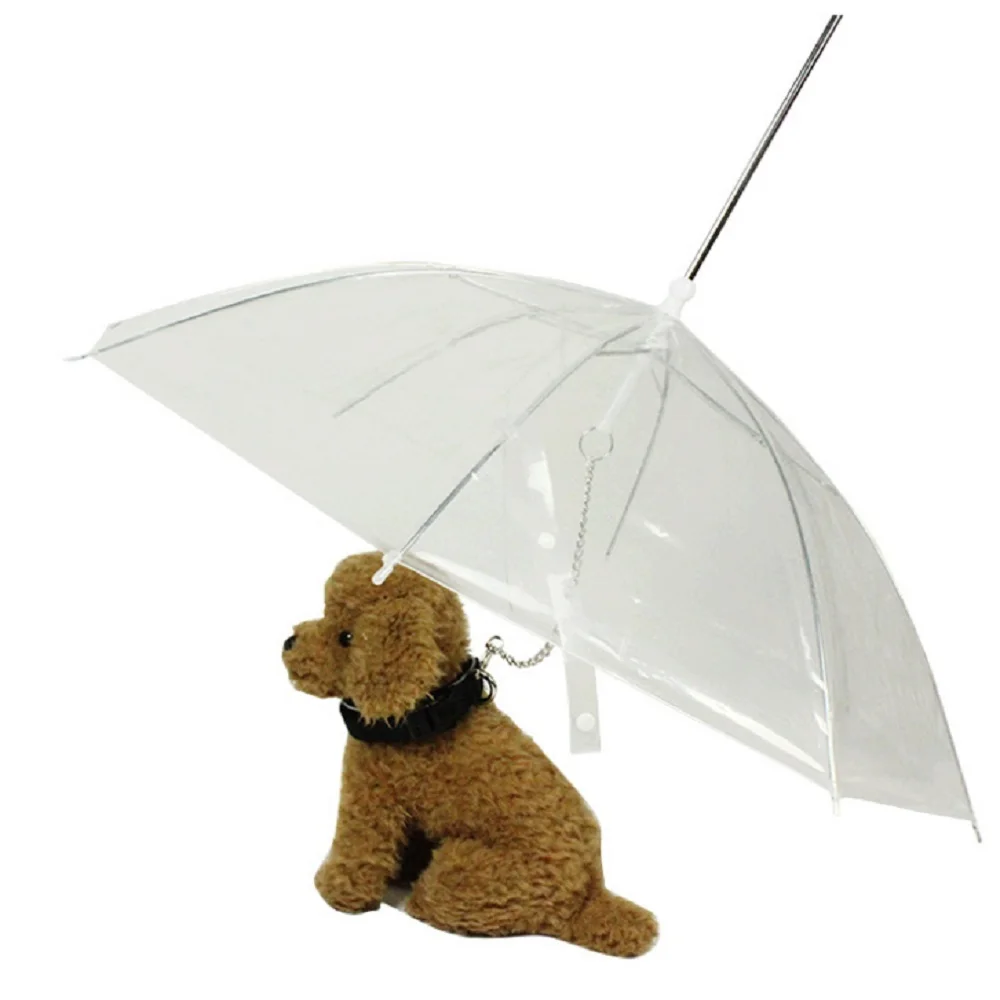 Прозрачный зонт для домашних животных портативный Встроенный - Цена: 