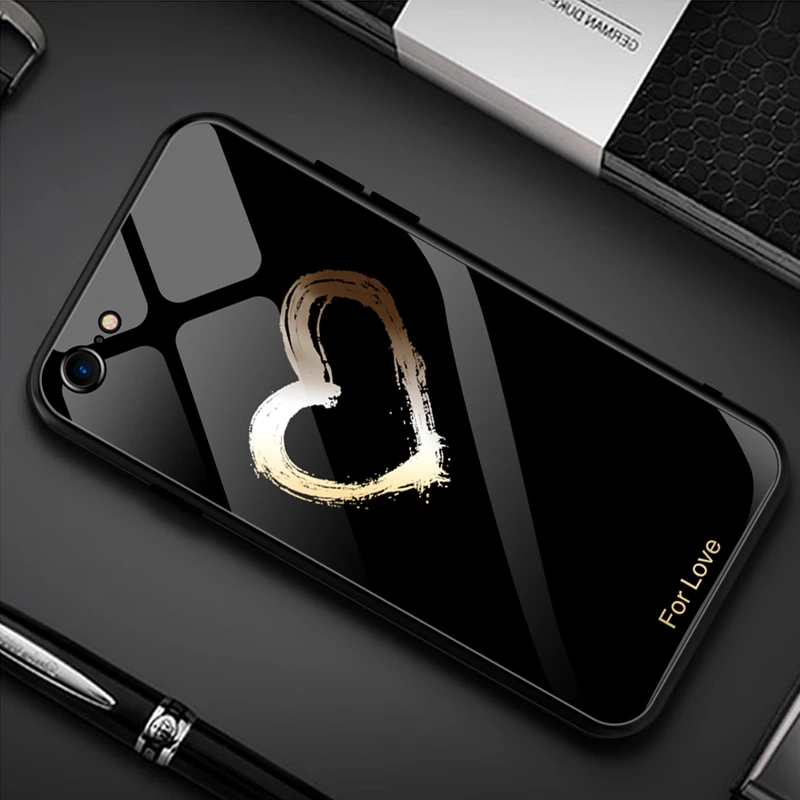 Чехол для iPhone XS MAX XR 6 6S 7 8 Plus прозрачные чехлы для телефона из закаленного стекла с узором чехол для iPhone XS Max 10 11 Pro Max Тонкий чехол - Цвет: 03