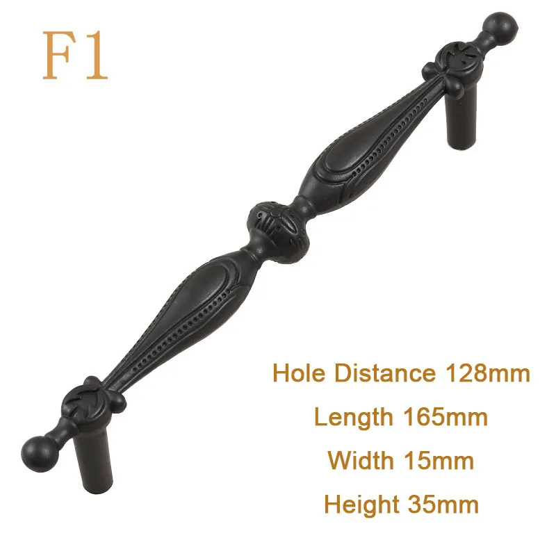 Ручки для дверей из черного цинкового сплава 10 шт. ручки антикварной мебели в
