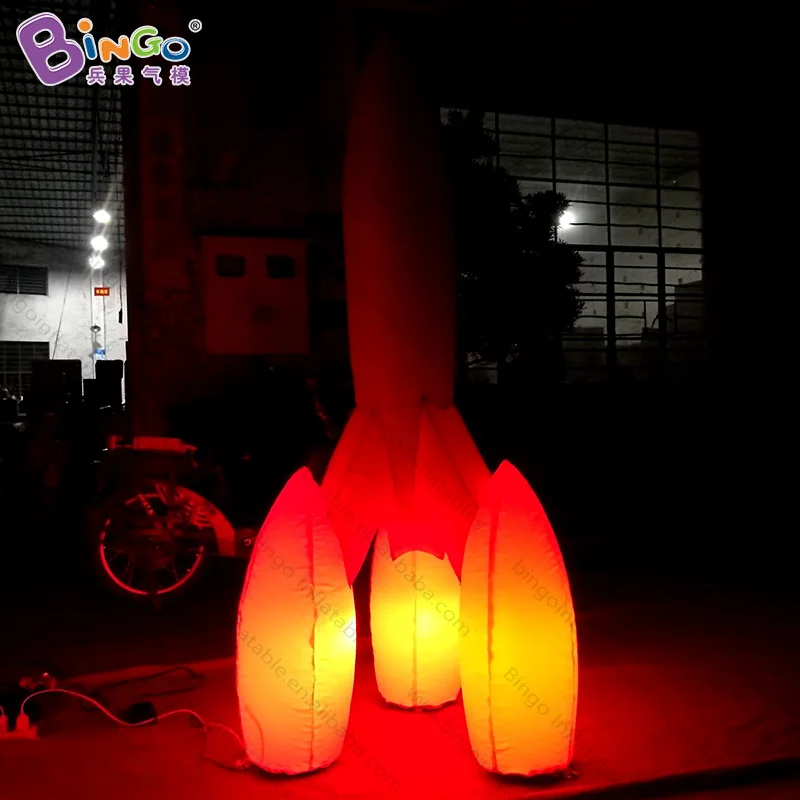 

Free express 2M high LED lighting inflatable rockets with blower 2018 Hot sale inflatable rocket model toys for carnival party