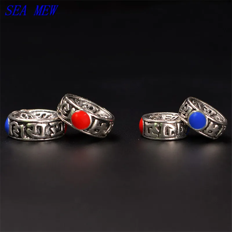 SEA MEW 5 шт 8 мм 10 12 круглые металлические медные капли глазури плоские бусины для