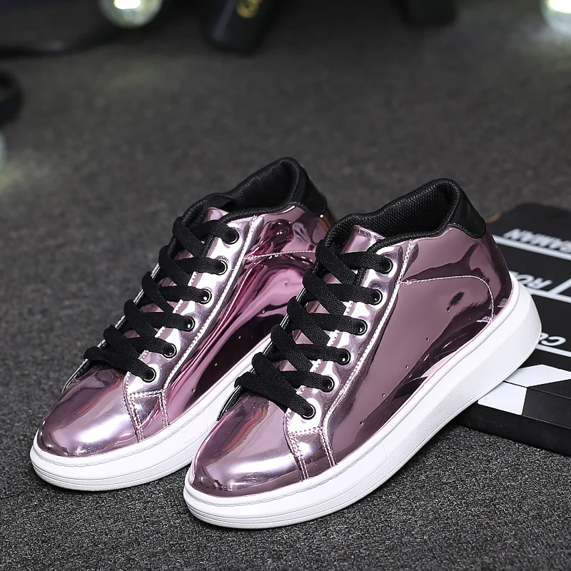 

Leather Women Fashion Sneakers Lace Up Platform Casual Shoes High Top Round Toe Ladies Shoes Trainers Size 35-40 XU004