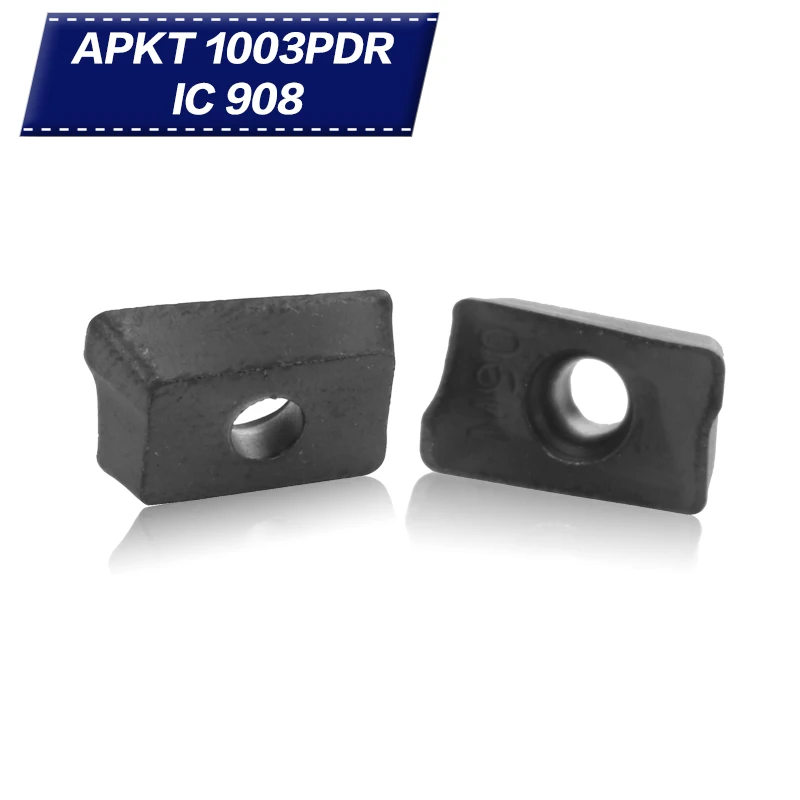 20 шт. режущие инструменты для токарного станка HM90 APKT1003 PDR IC 908 твердосплавная