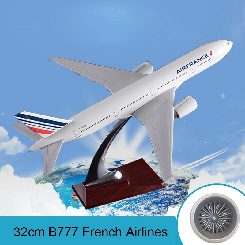 

32cm B777 French Airline Airplane Model Air France Boeing 777 Airway Airbus Model France International Aircraft Model Collection