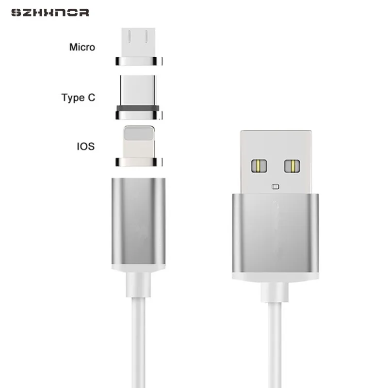 Магнитная Зарядка для Iphone/Micro USB/Type C адаптер быстрое зарядное устройство Xiaomi mi a2 a1