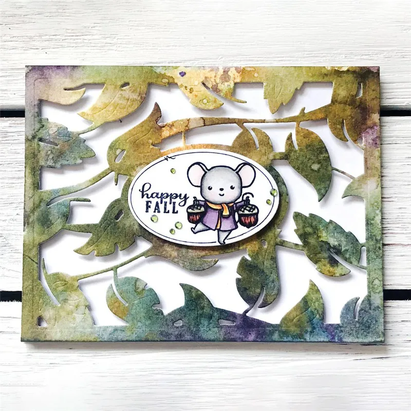 DiyArts Нож для вырубки лист фон сокращений карты штамповка листья Скрапбукинг
