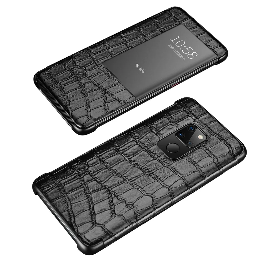 Чехол из коровьей кожи с крокодиловым узором для huawei mate 10 20 Pro mate 20 Lite P20 Pro, флип-чехол, кошелек, чехол для телефона, чехол с умным окошком
