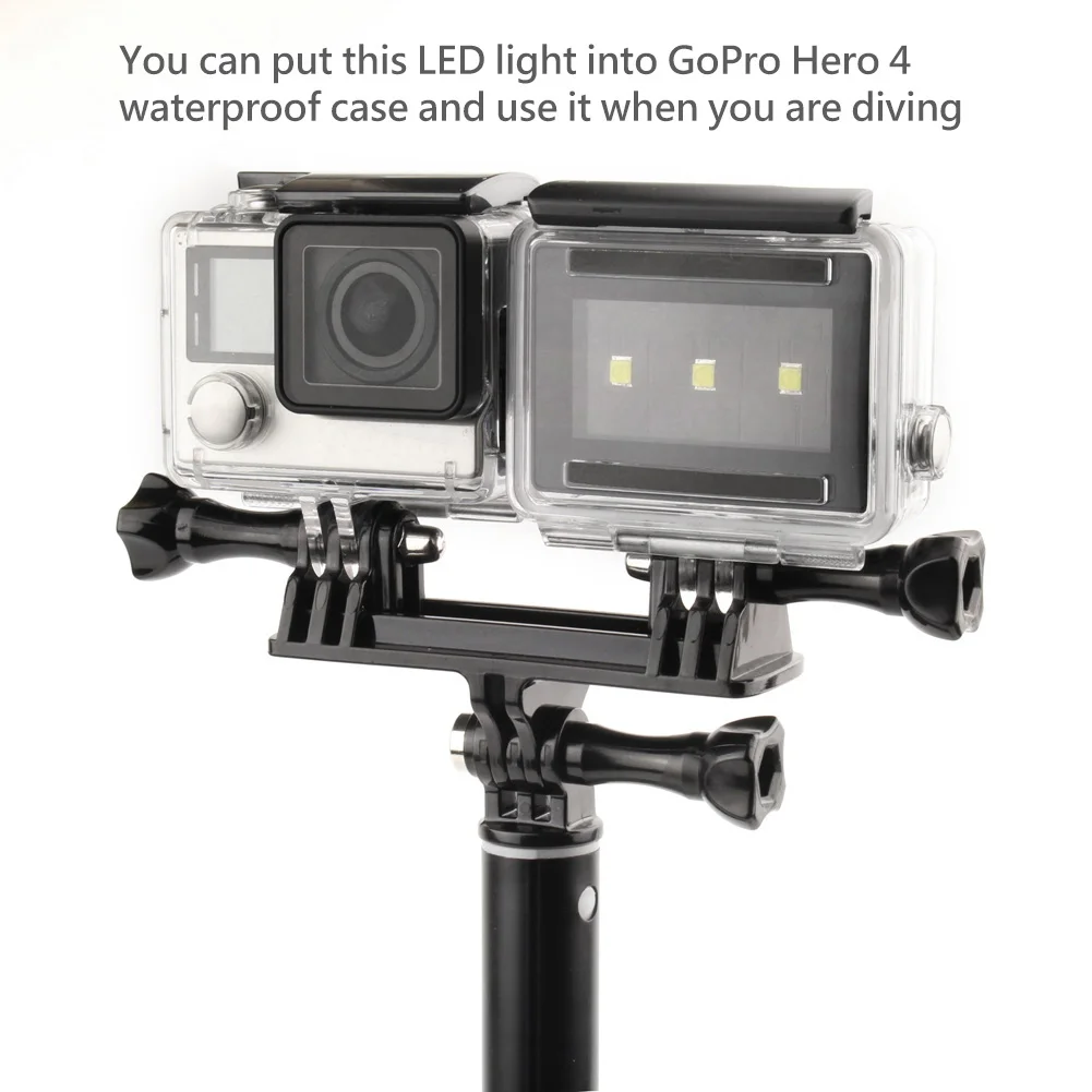 Портативная внешняя Светодиодная лампа SOONSUN заполняющая свет для GoPro Hero 7 6 5 4 3 + Go