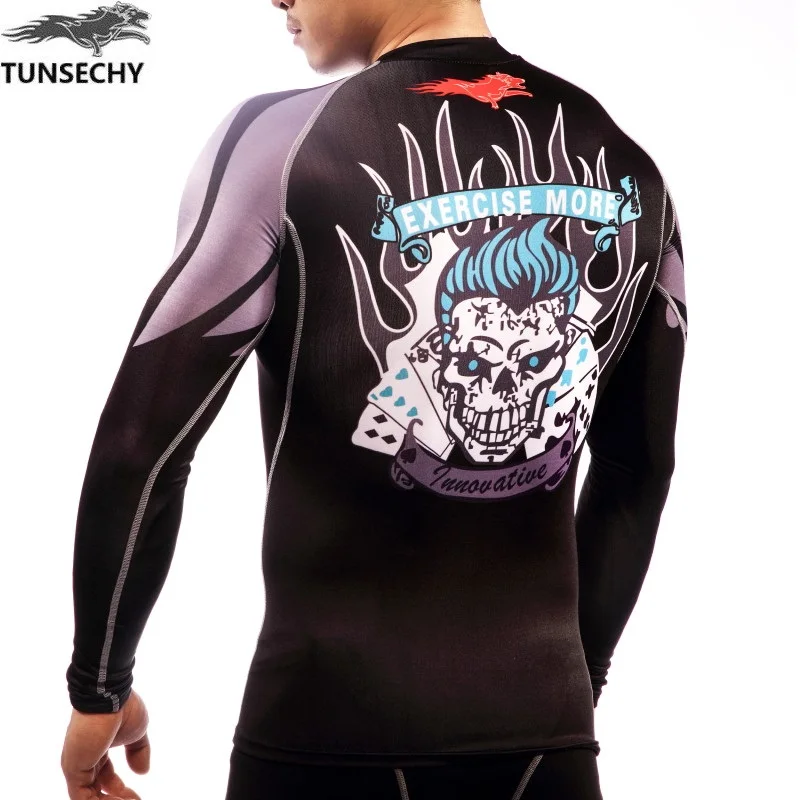 Бренд tunsechy Оригинал Новинка осень зима мужские колготки футболка с длинным