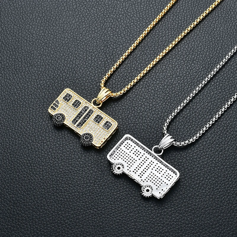 Zhijia кристаллы стразы цирконий уникальная подвеска-автобус дизайн длинная