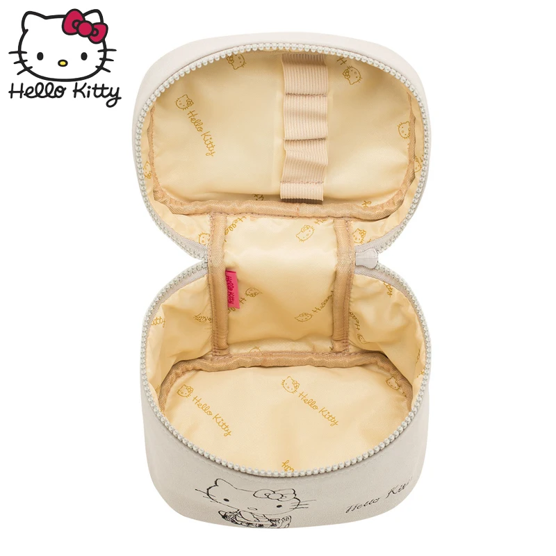 Hello kitty милая сумка на запястье макияж портативный мультяшный ящик для хранения Женская сумочка для косметики путешествия модный Удобный плюшевый рюкзак