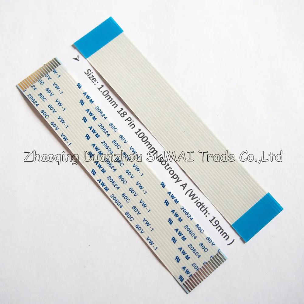 18Pin FFC/FPC Гибкий плоский кабель 1 0 мм Шаг 18 pin 100 Isotropy A или Anisotropy B AWM 20624 80C 60В|6 8 pin|awm
