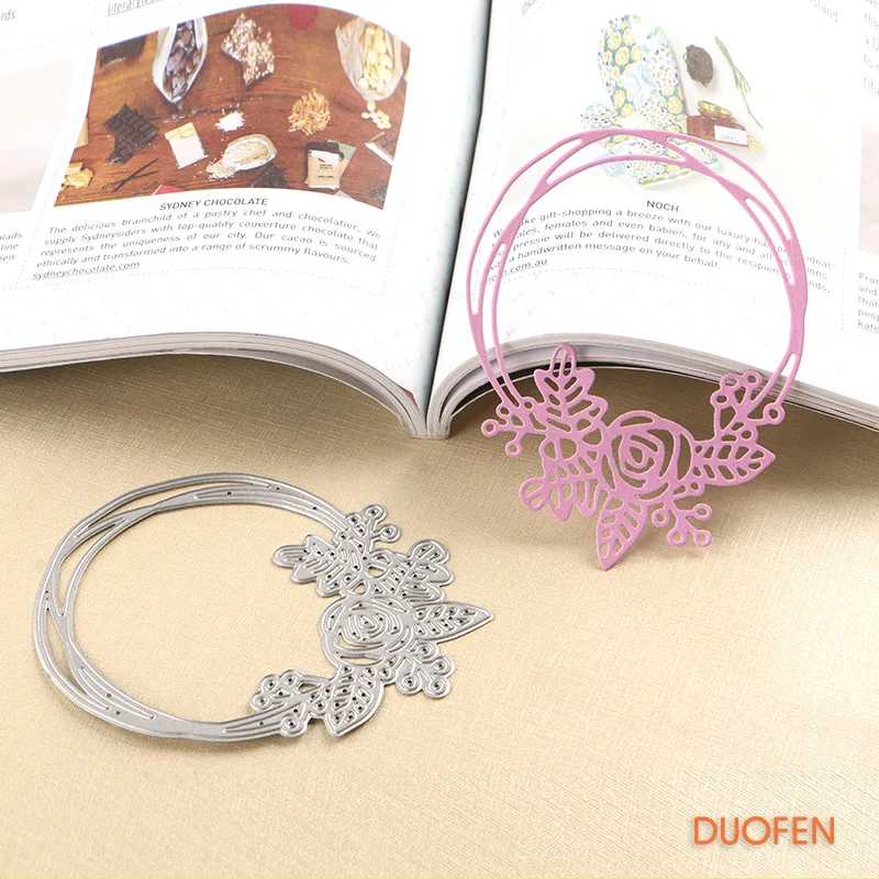 Трафарет для цветочных обручей металлические режущие штампы рукоделия бумаги