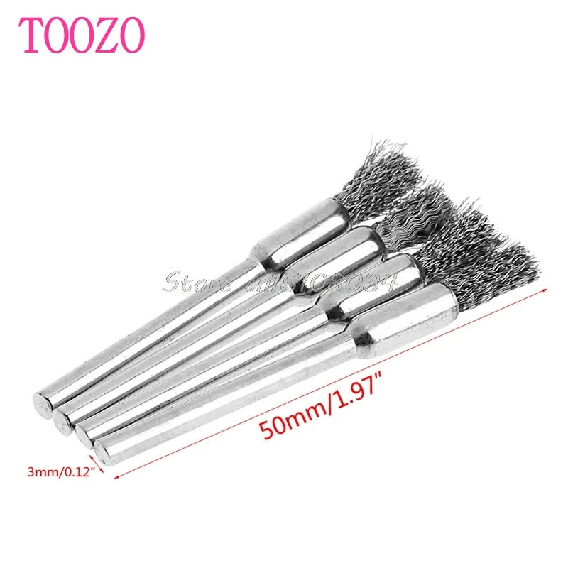

4Pcs 5mm Steel Wire Brushes Polishing Wheel Brush For Tools Mini Brushed Burr S08 Wholesale&DropShip