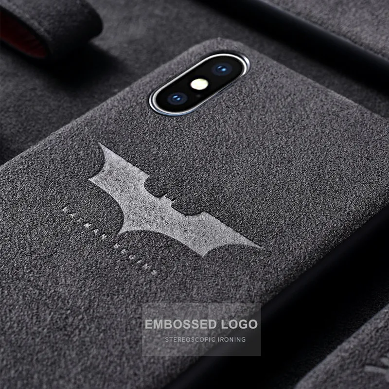 Bat Solid color Fur Cover case For iphone 6 6S 7 8 Plus 11 Pro X XR XS MAX 2019 Alien Soft Shell Leather Mobile Phone Case |