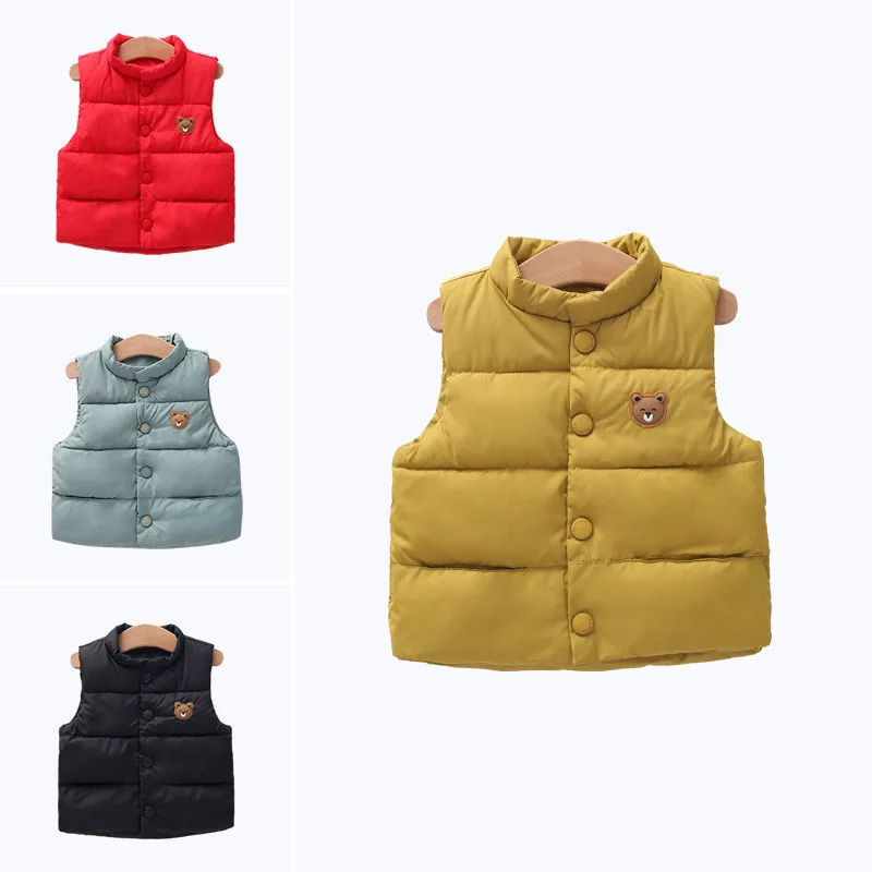Зимняя одежда толстые теплые пуховики для мальчиков хлопковые жилеты девочек