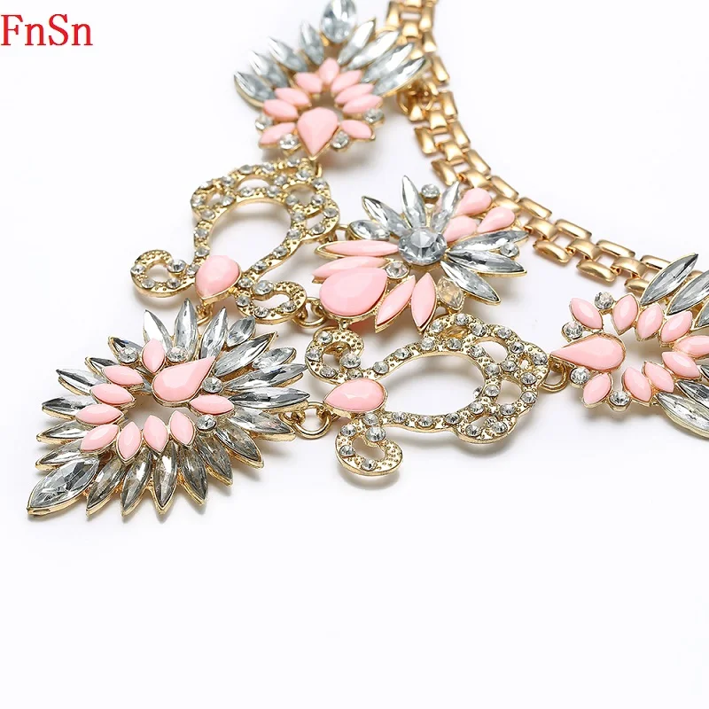 FnSn Новинка 2017 популярное летнее колье с цветком трендовый воротник из цинкового