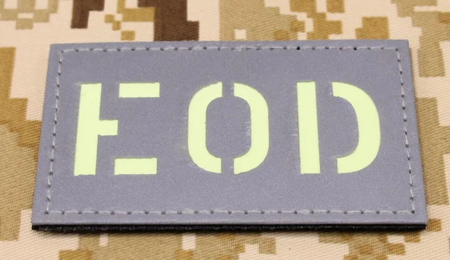 Светящийся в темноте GITD CCT COMBAT EOD МССБ JTAC патч PJ Pararescue джемпер COMBAT RESCUE SWAT SMILE ID патч уплотнения значок - Цвет: EOD