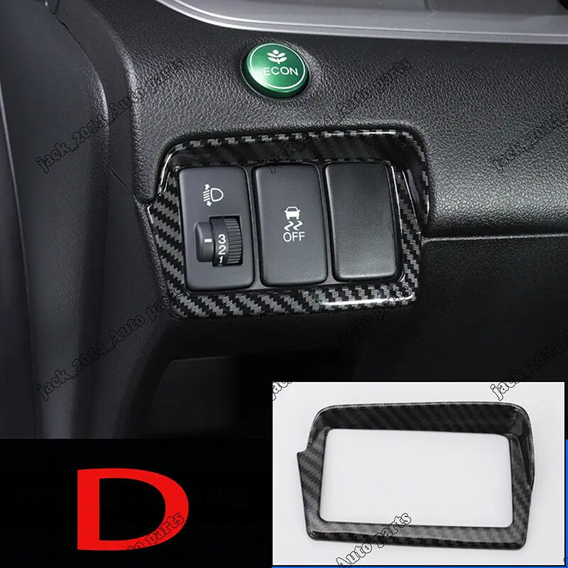 Углеродного волокна внутренняя рамка Обложка отделка комплект Подходит для Honda CRV 2012 2013